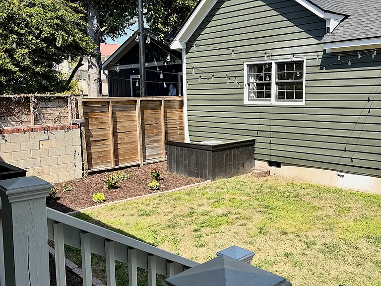 Porch backyard view