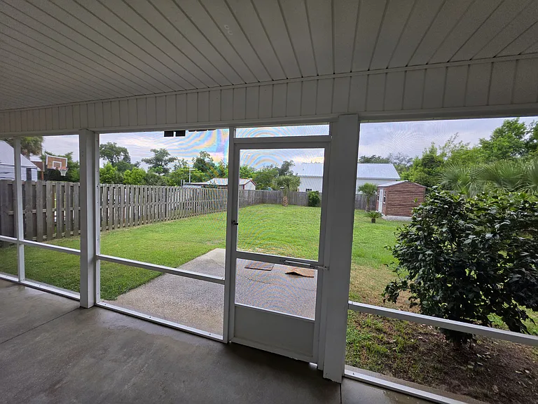Screened in back porch