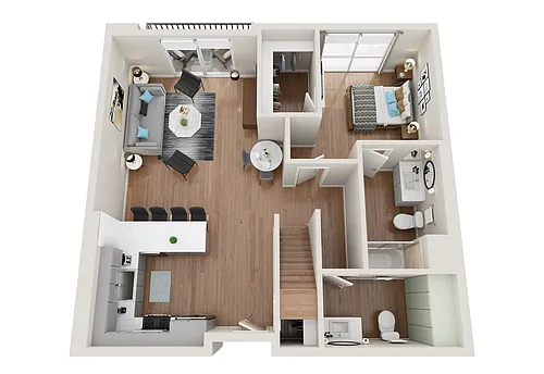 Floor plan 1x0 - Lotus