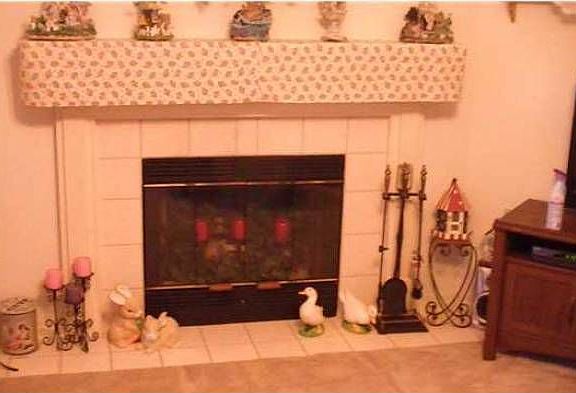 Fireplace in Game Room