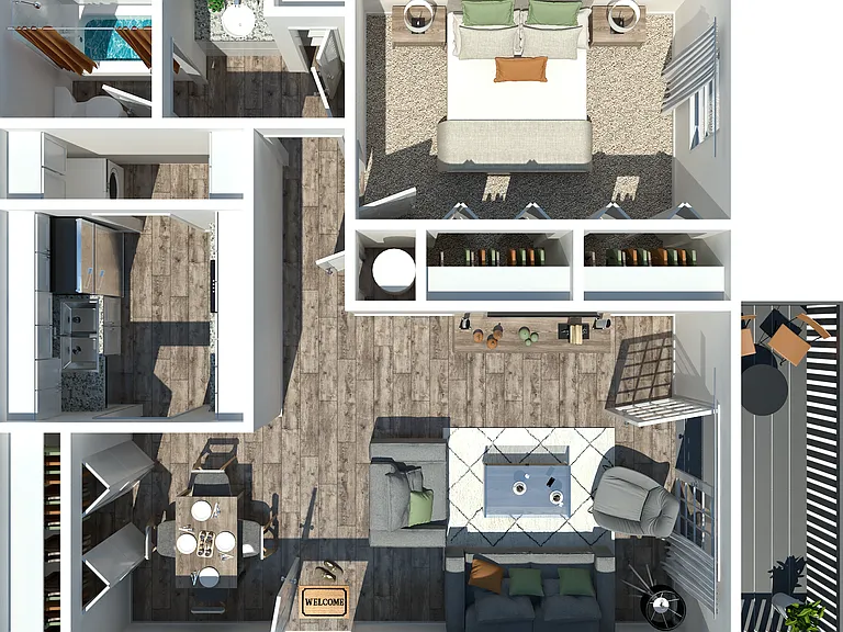 One Bedroom One Bathroom One Bedroom One Bathroom