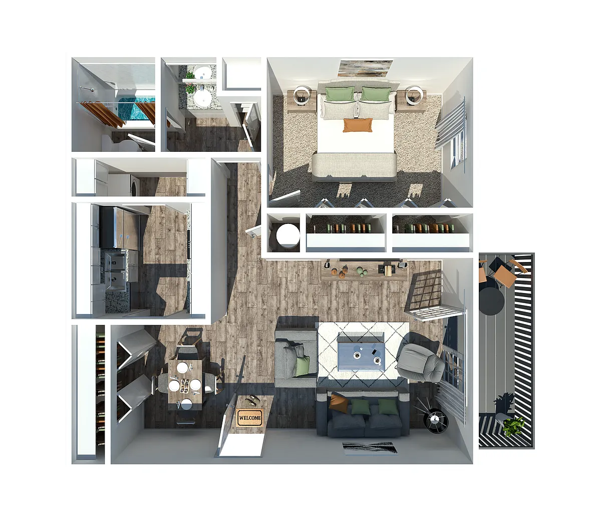 Floor plan 1 Bedroom 1 Bath