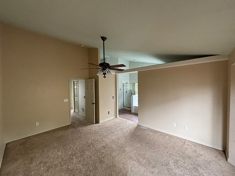 Master bedroom toward master bath (north)