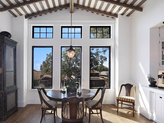 A comfortable dining room adjacent to the kitchen.