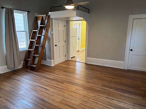 Spacious bedroom with loft area and two closets