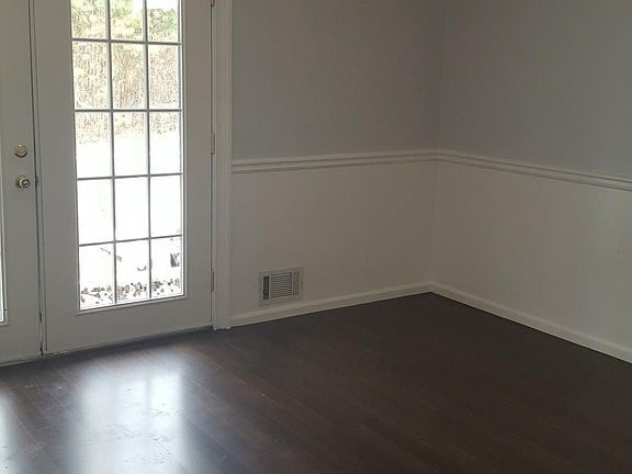 Formal dining room with deck entrance