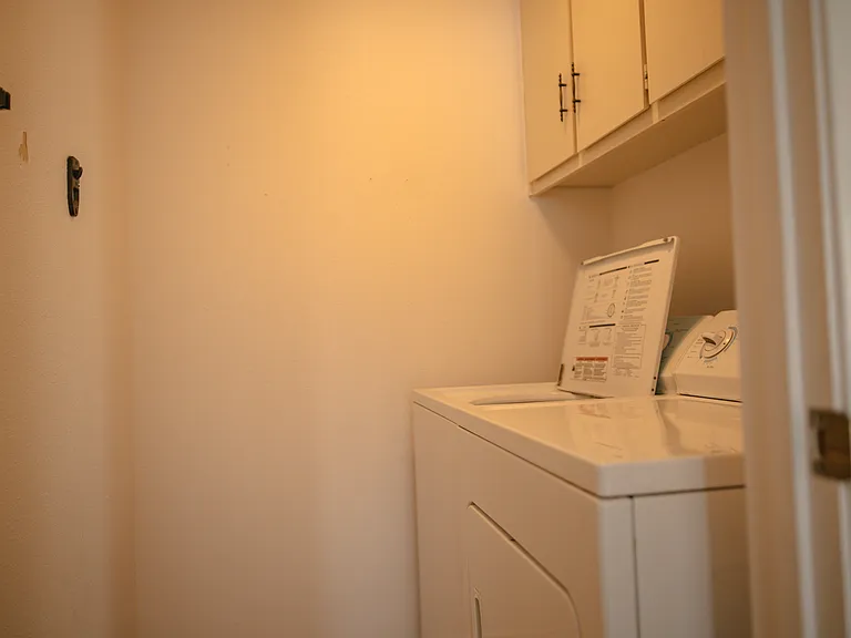 Laundry room with washer and dryer.