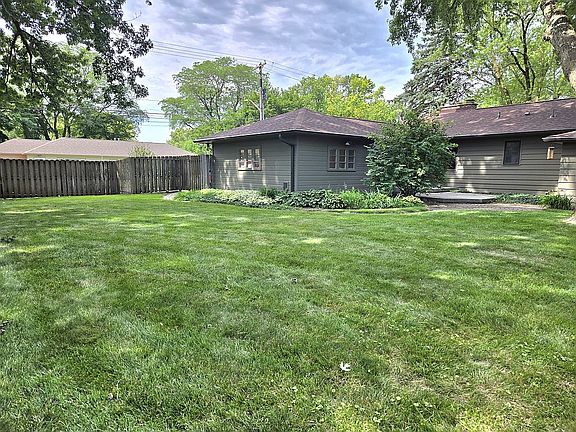 Fenced in backyard
