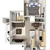 Floor plan One Bedroom Renovated