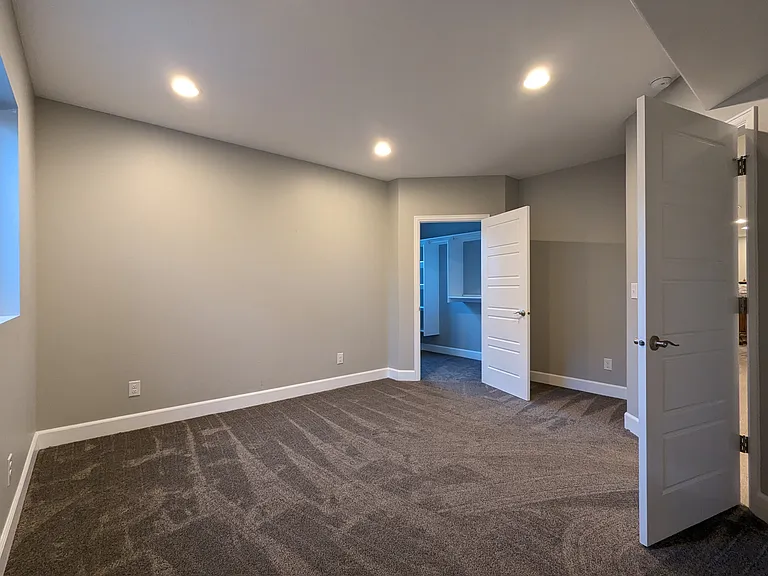 Main bedroom view of closet