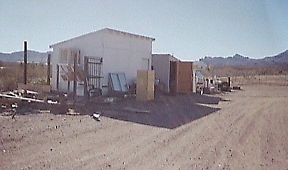 Yard with storage Sheds