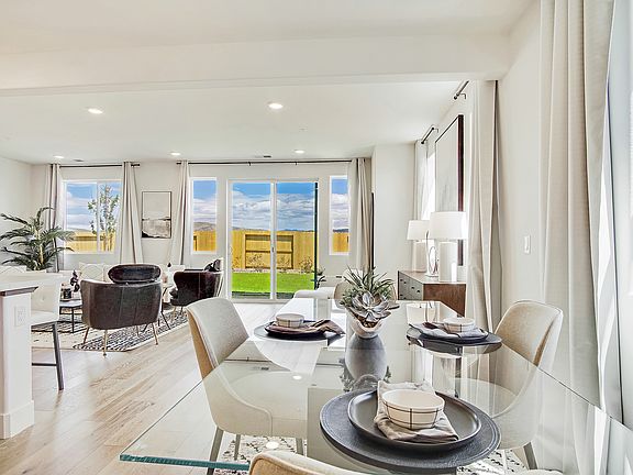 Dining. View to rear yard space.