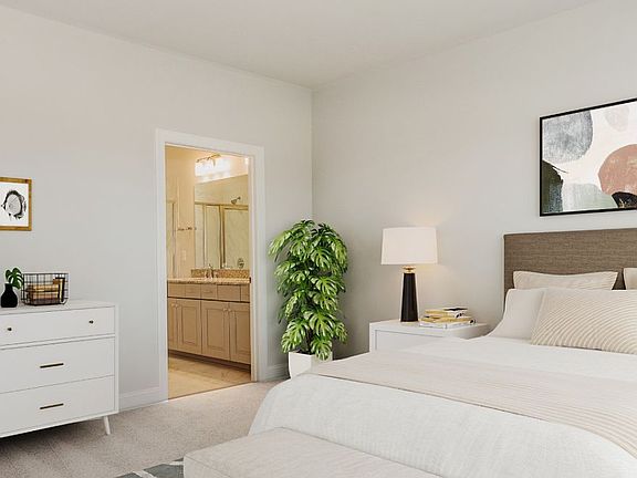 Virtually Staged Master Bed