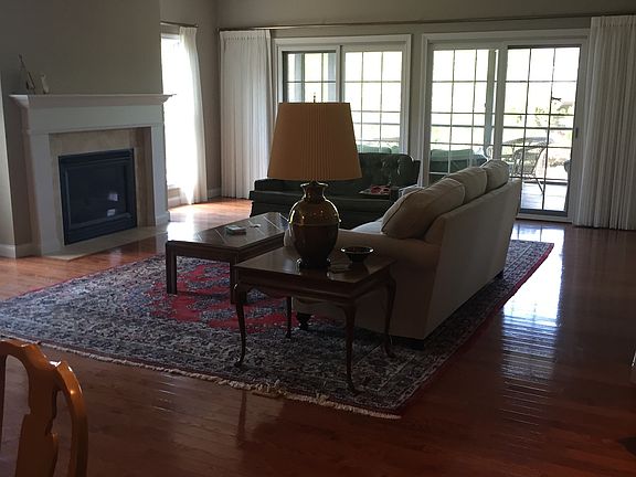 living area with gas fp