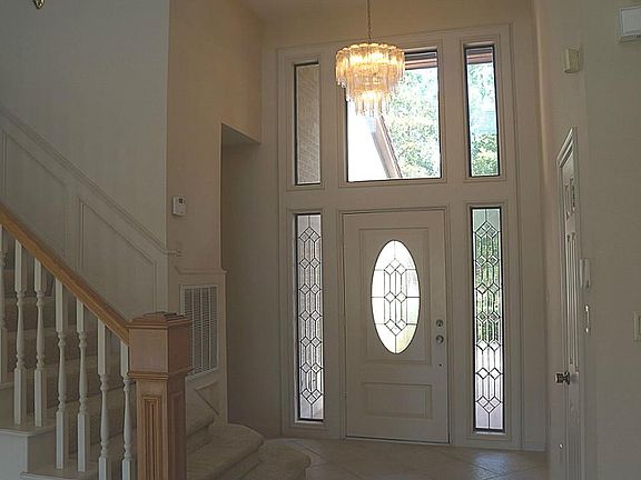 The entry with a half bath right by the front door