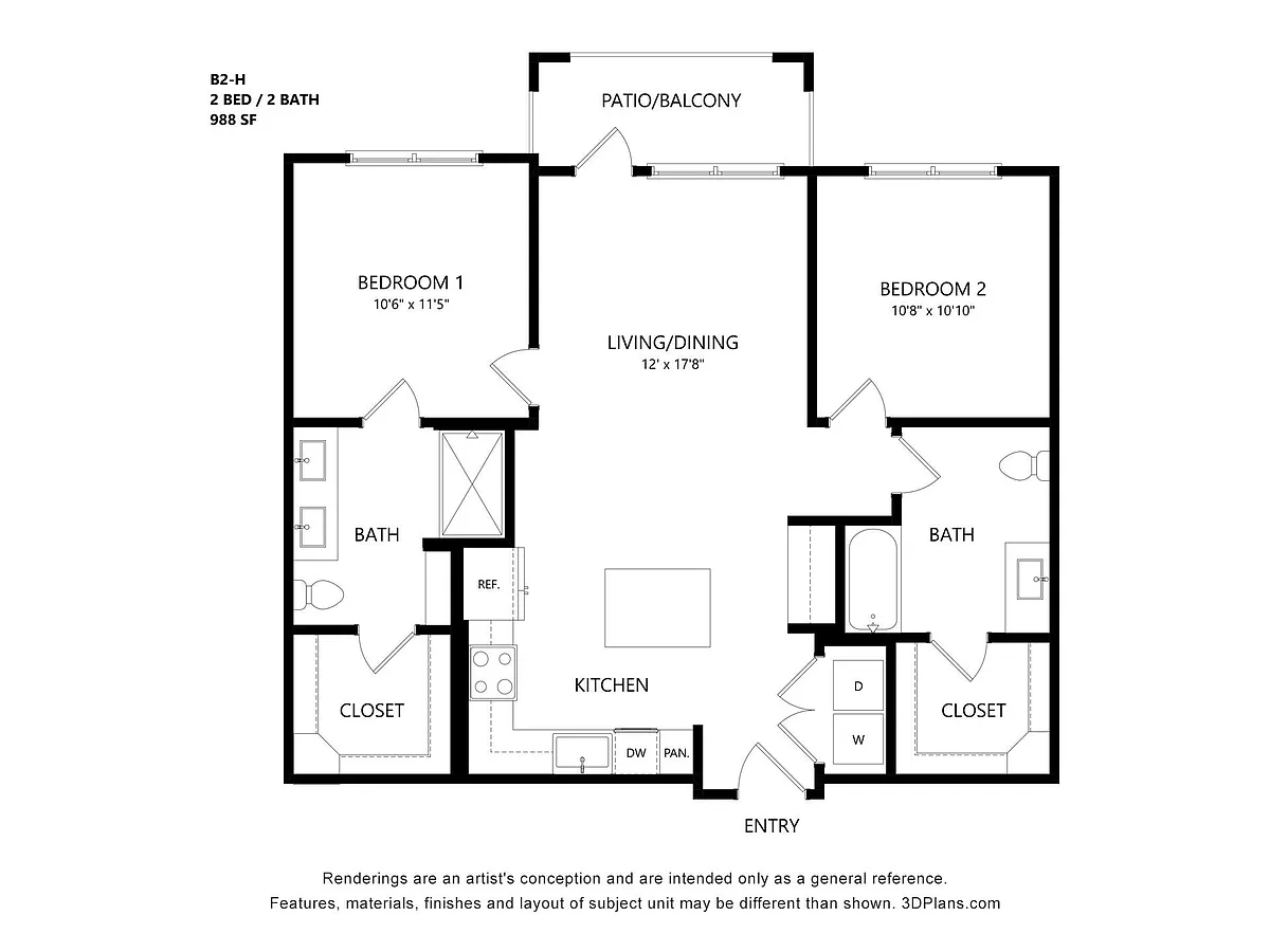 Floor plan B2-H