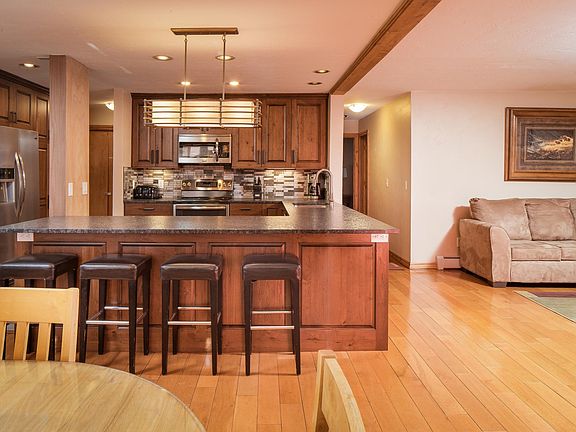 Kitchen and living area (hall to master and second bedroom ahead)