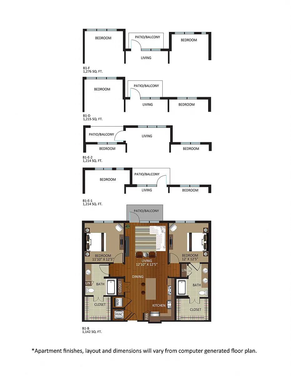 Floor plan B1-E