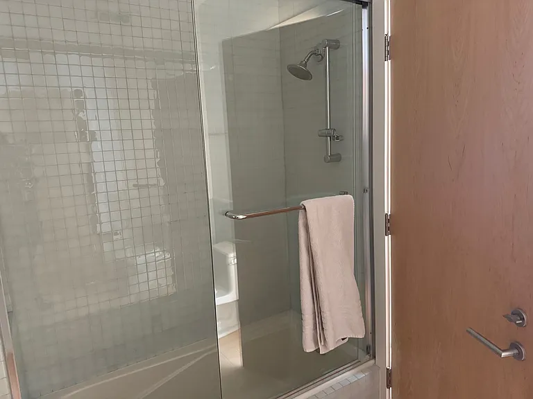 Jack & Jill shower and bathtub.