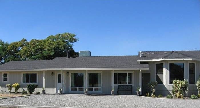 Front of home, remodeled
