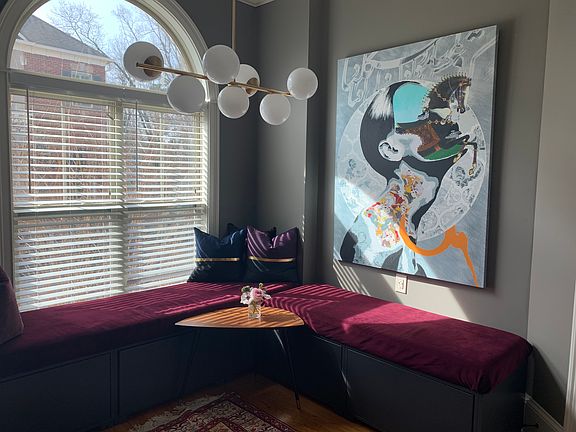 lounge area with storage