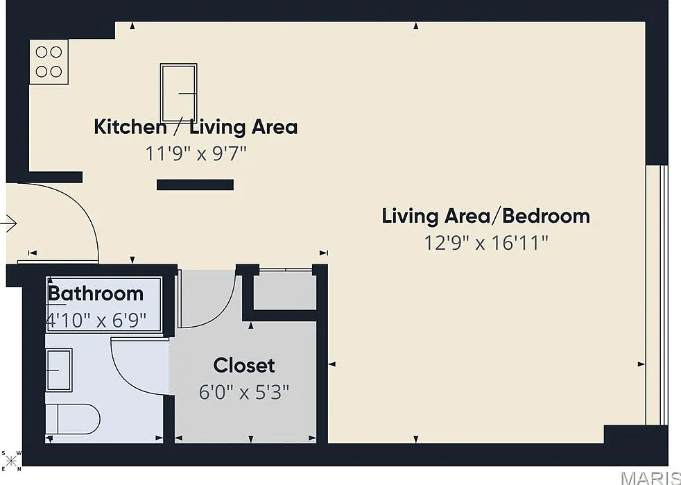 1 bed, 1.0 bath, 427 sqft, $750 — Photo 4