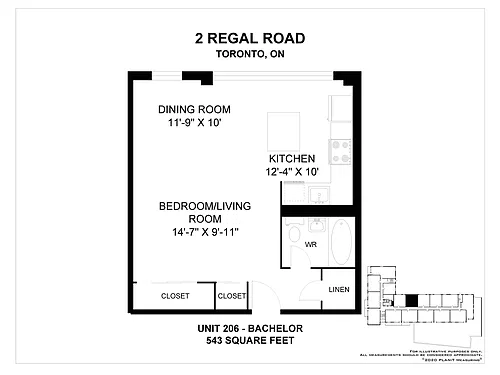 Floor plan Studio 0 Bed 1 Bath 2