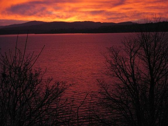 sunrise from the deck