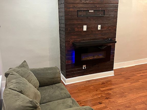 accent wall with electric fireplace