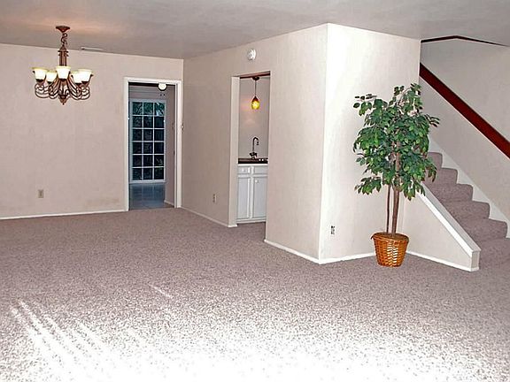 This view from the front shows the beverage bar and through to to breakfast area and patio.