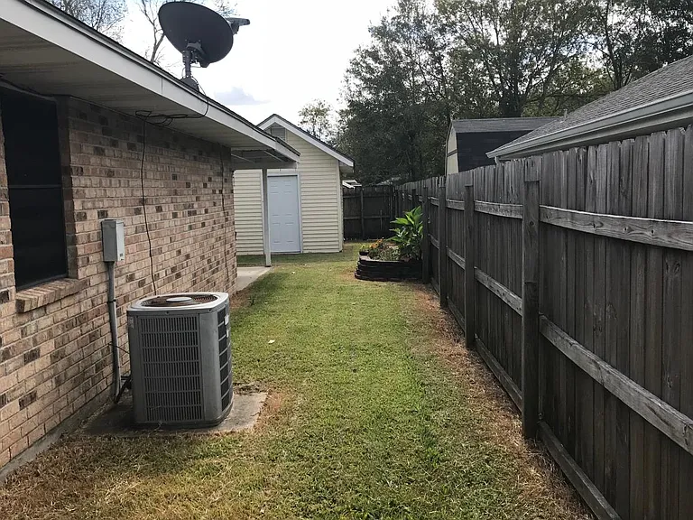Backyard towards shed