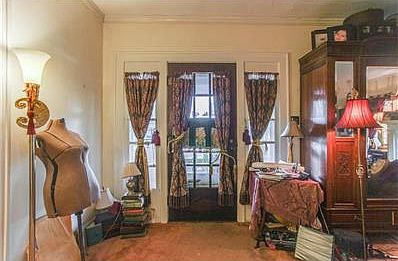 Original front door  mullioned beveled glass panes