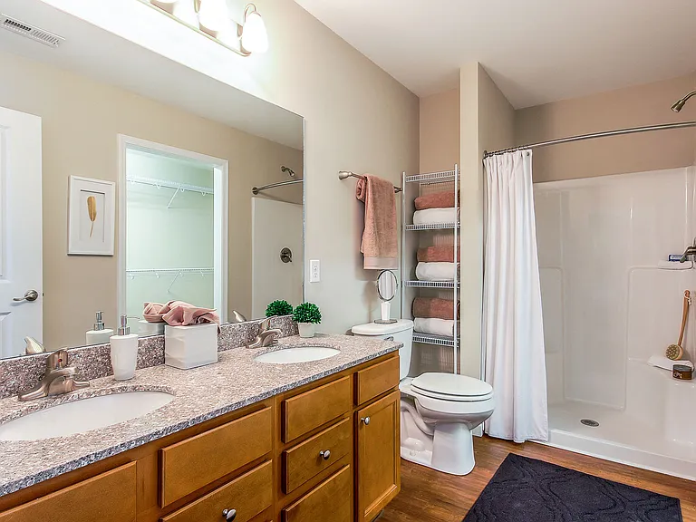 Large Bathrooms with Built-In Storage
