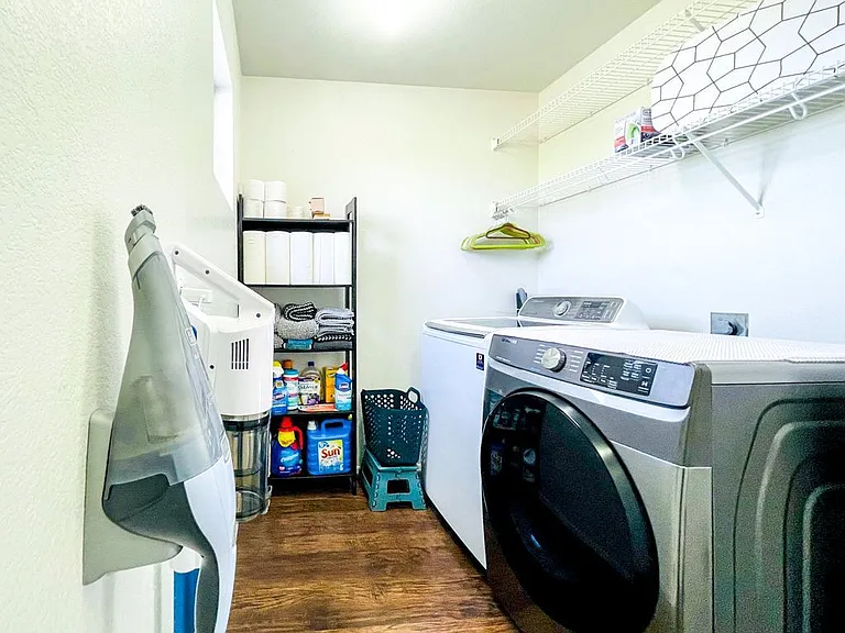 Upstairs laundry room