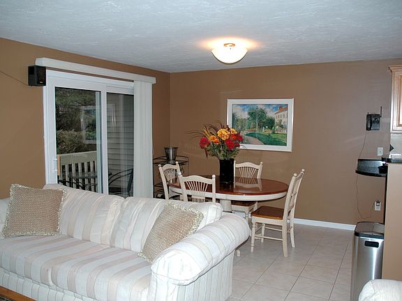 Eat in kitchen with tile floors