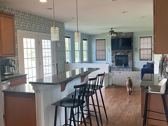 Kitchen into the living room