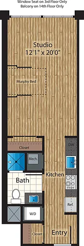 Floor plan Studio J 504