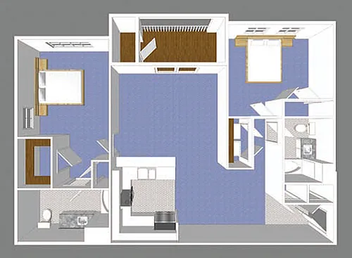 Floor plan Two Bedroom Park Place