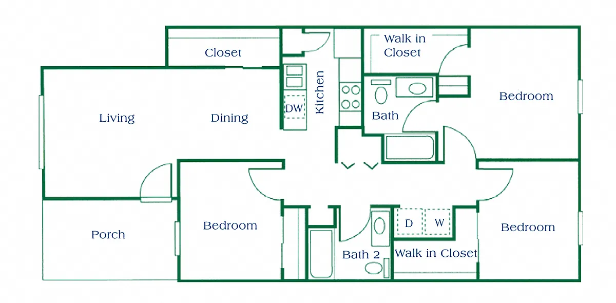 Floor plan Three Bedroom