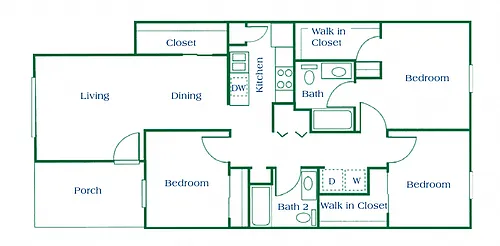 Floor plan Three Bedroom