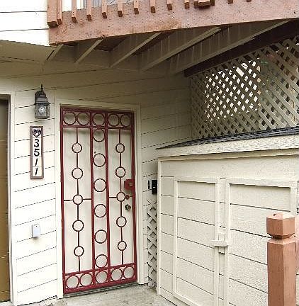 garbage shed, security door