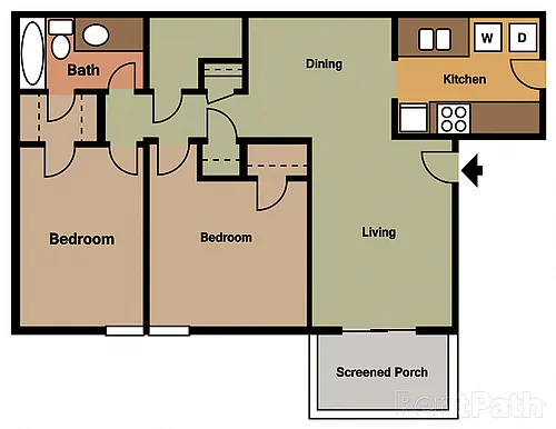 Floor plan Two Bedroom