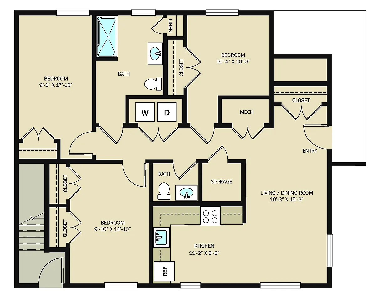 Floor plan 3 Bedroom