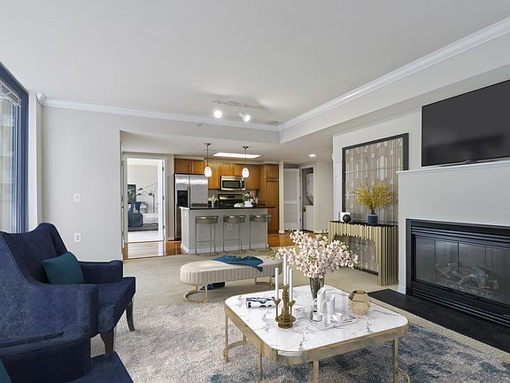 Bedroom, Living Room, and Fireplace