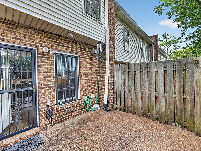 fenced backyard