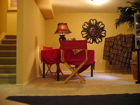 Half finished basement (other half work area)