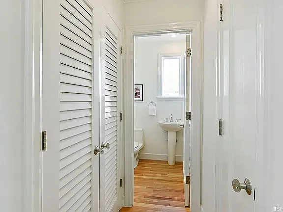 Half bathroom off of hallway