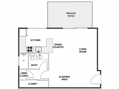 Floor plan Studio: Type A