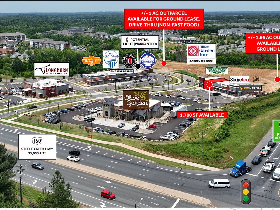 5 mini from all the restaurants and the Charlotte Premiere outlet