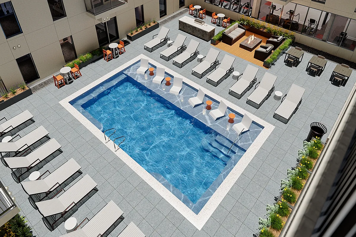 Pool Aerial View - The Sinclair
